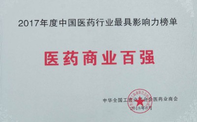 2018年，獲評(píng)中國(guó)醫(yī)藥行業(yè)最具影響力榜單醫(yī)藥商業(yè)百?gòu)?qiáng)